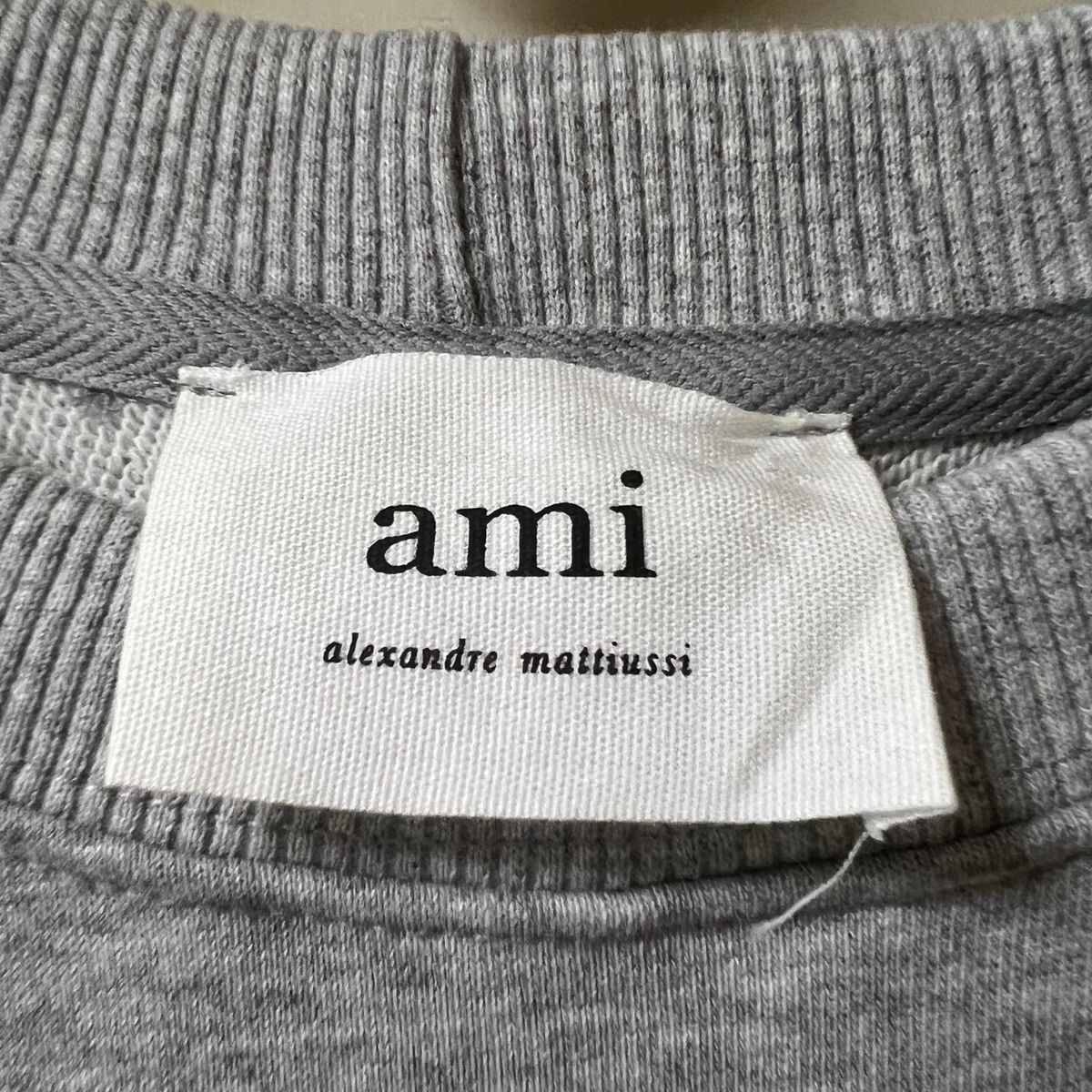 新品 AMI PARIS アミパリス スウェット ロンT シャツ オーバーサイズ XLサイズ