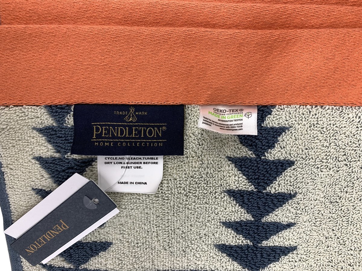 PENDLETON ( pen dollar ton ) Oversized Jacquard Spa Towel beach towel blanket W102cm×H178cm XB233-55167 navy /025