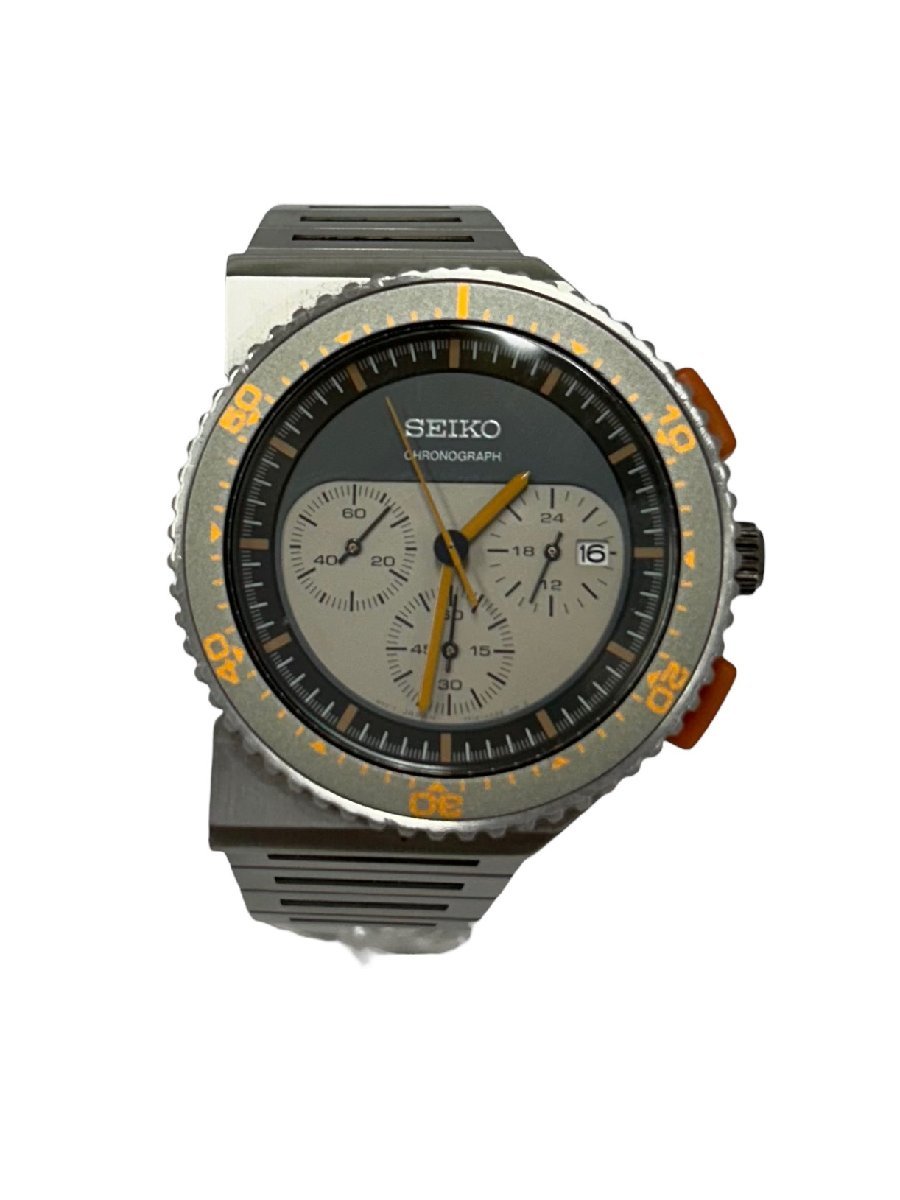 SEIKO (セイコー) 腕時計 クロノグラフ ジウジアー 限定 GIUGIARO DESIGN 7T12-0AY0 シルバー×オレンジ メンズ/027_画像1