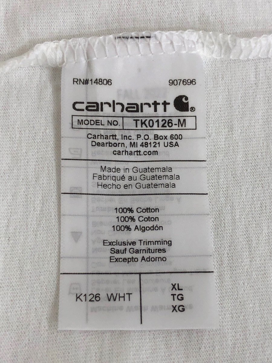 Carhartt (カーハート) Workwear LS Pocket T-Shirt ロンT 長袖Tシャツ K126 白 ホワイト XL メンズ/004_画像4