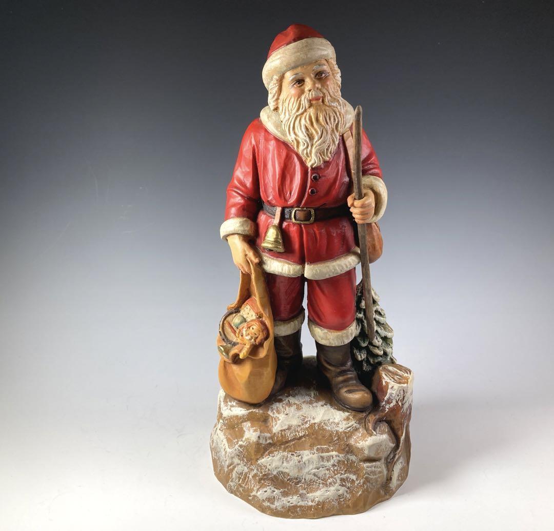 アンリ人形　大型 サンタ　サンタクロース 高さ25cm！　サイン入り　木彫人形　イタリア製★クリスマス_画像2