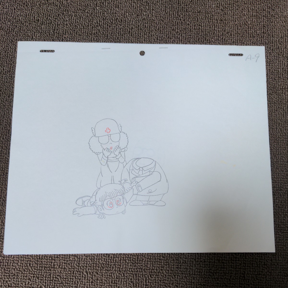 Dr.スランプアラレちゃん セル画 直筆背景 動画 作画記録付 Dr.スランプアラレちゃん セル画 直筆背景 動画 作画記録付