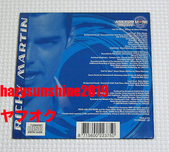 リッキー・マーティン RICKY MARTIN CD ASK FOR MORE ペプシ PEPSI_画像2