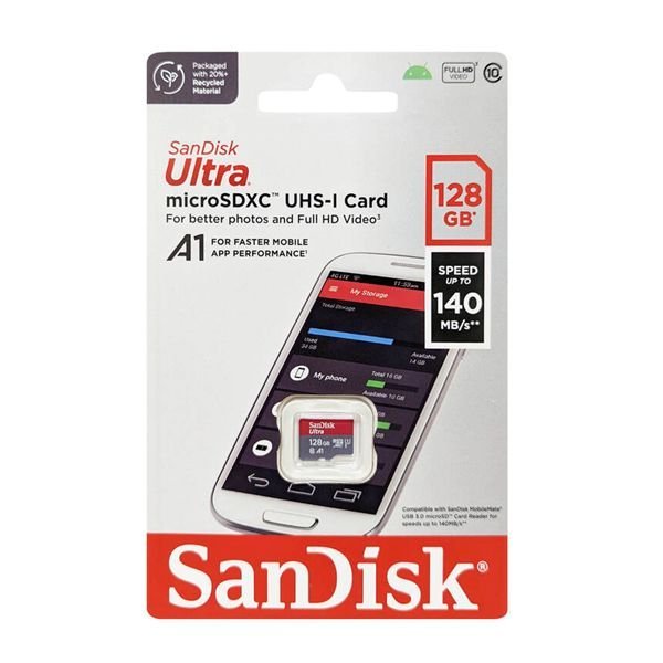 新品 SanDisk Ultra microSDカード microSDXC 128GB クラス10 UHS-I 140MB/s SDSQUAB-128G-GN6MN_画像2