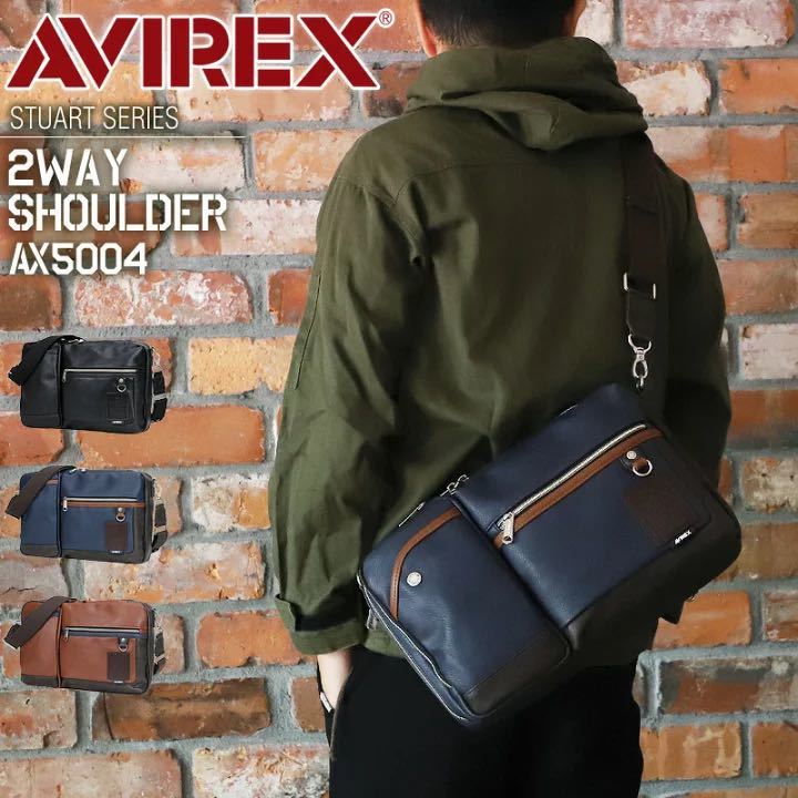 Avirex Avirex Men's Avirex Abirex Body Back 2way Diagonal Bag One Pright Bag Ax5004 Black