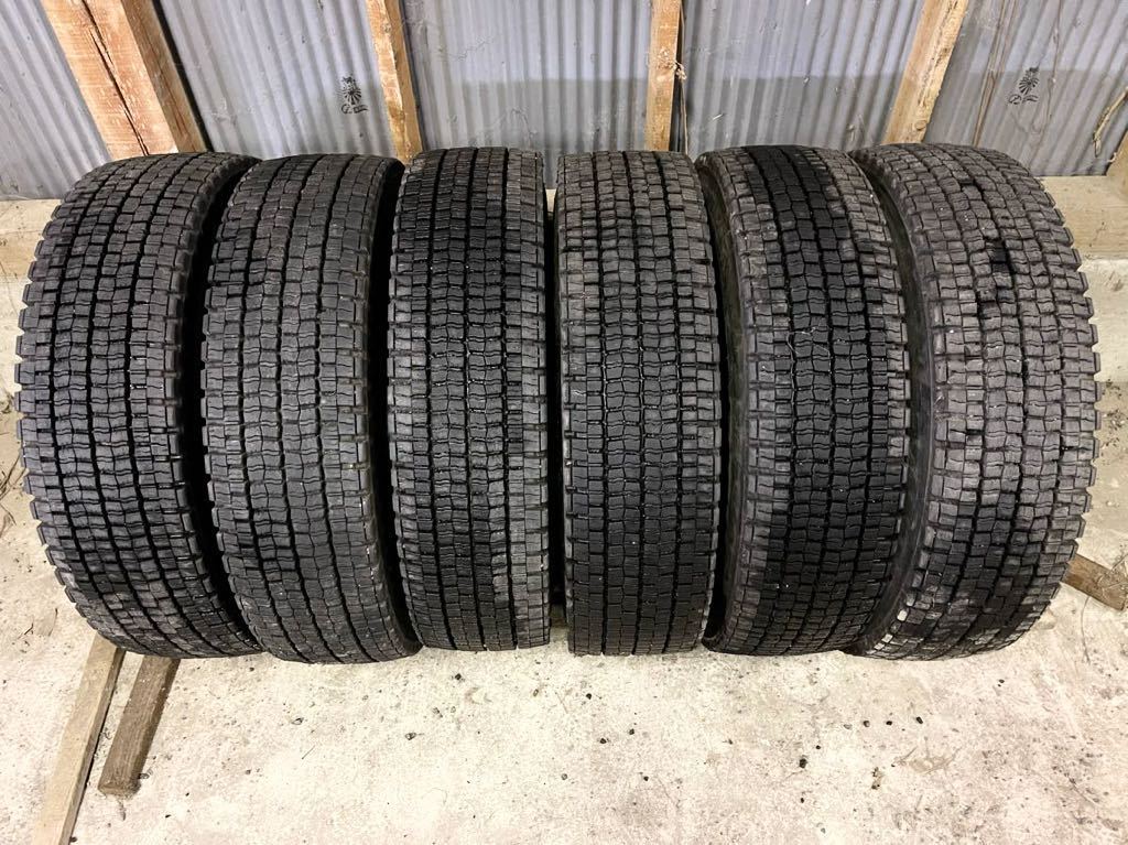 225/80R17.5 123/122L スタッドレス 6本 15・20年製 ダンロップ DECTES SP001 溝約11.9mm〜 4t車_画像1