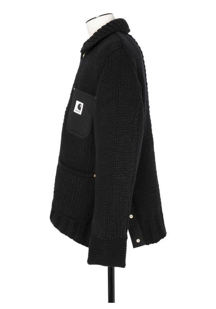 新品 sacai Carhartt WIP Knit Jacket Michigan size 2 ブラック 黒_画像2