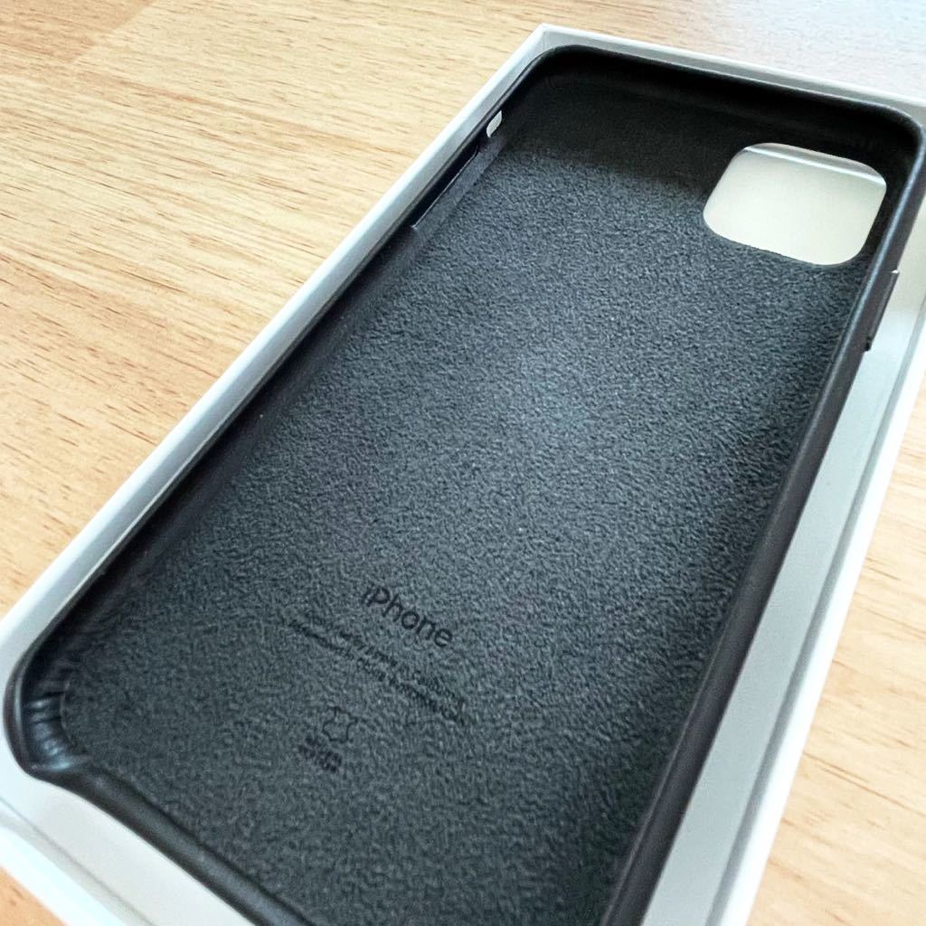 ★新品★ Apple純正 iPhone 11 Pro Max レザーケース・ブラック　　　119B4_画像6