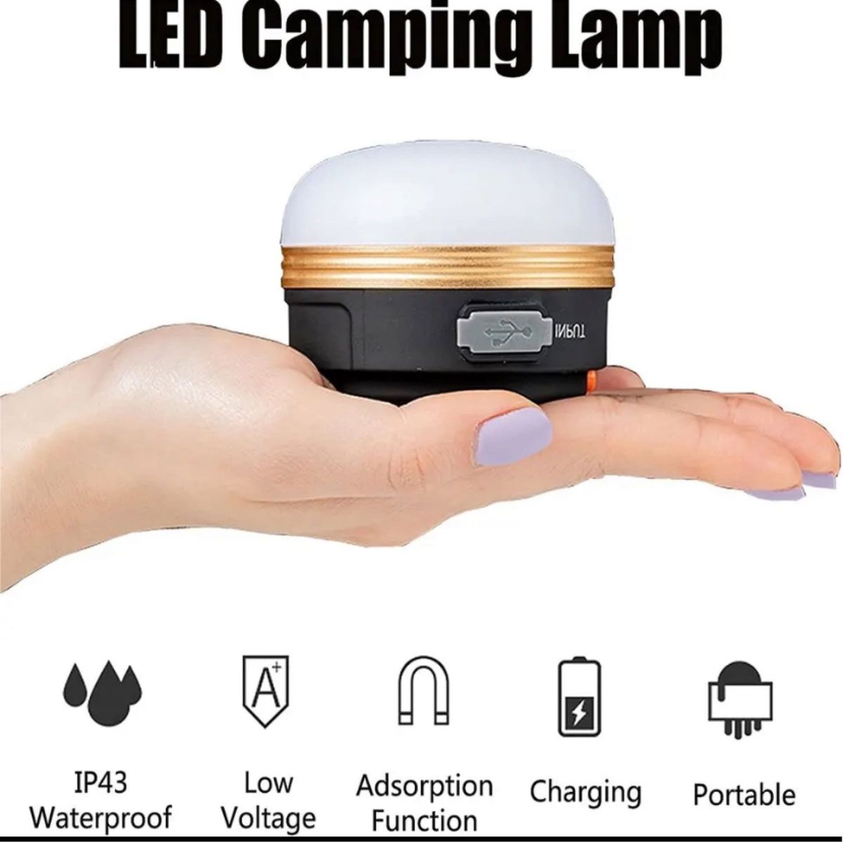 LED充電 キャンピングライト☆明るいコンパクト  防災対策 ランタン