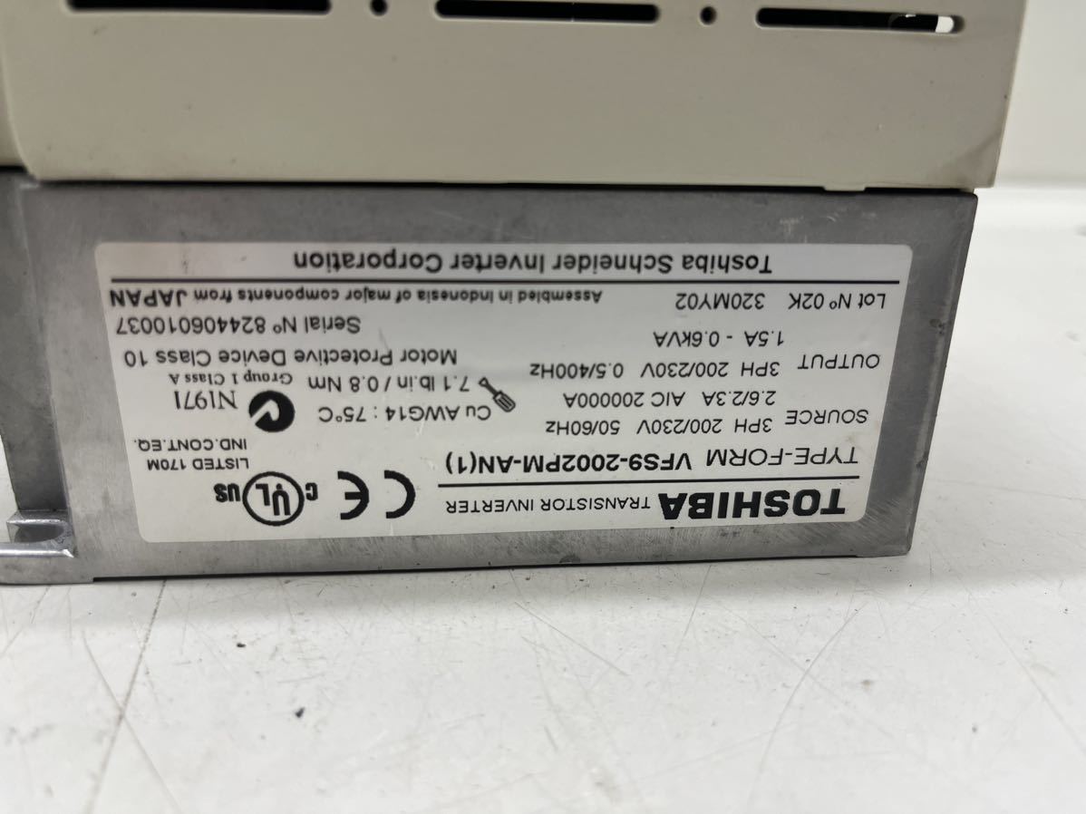 F158 中古 TOSHIBA VFS9-2002PM-AN(1) 0.2KW 200V インバーター_画像4