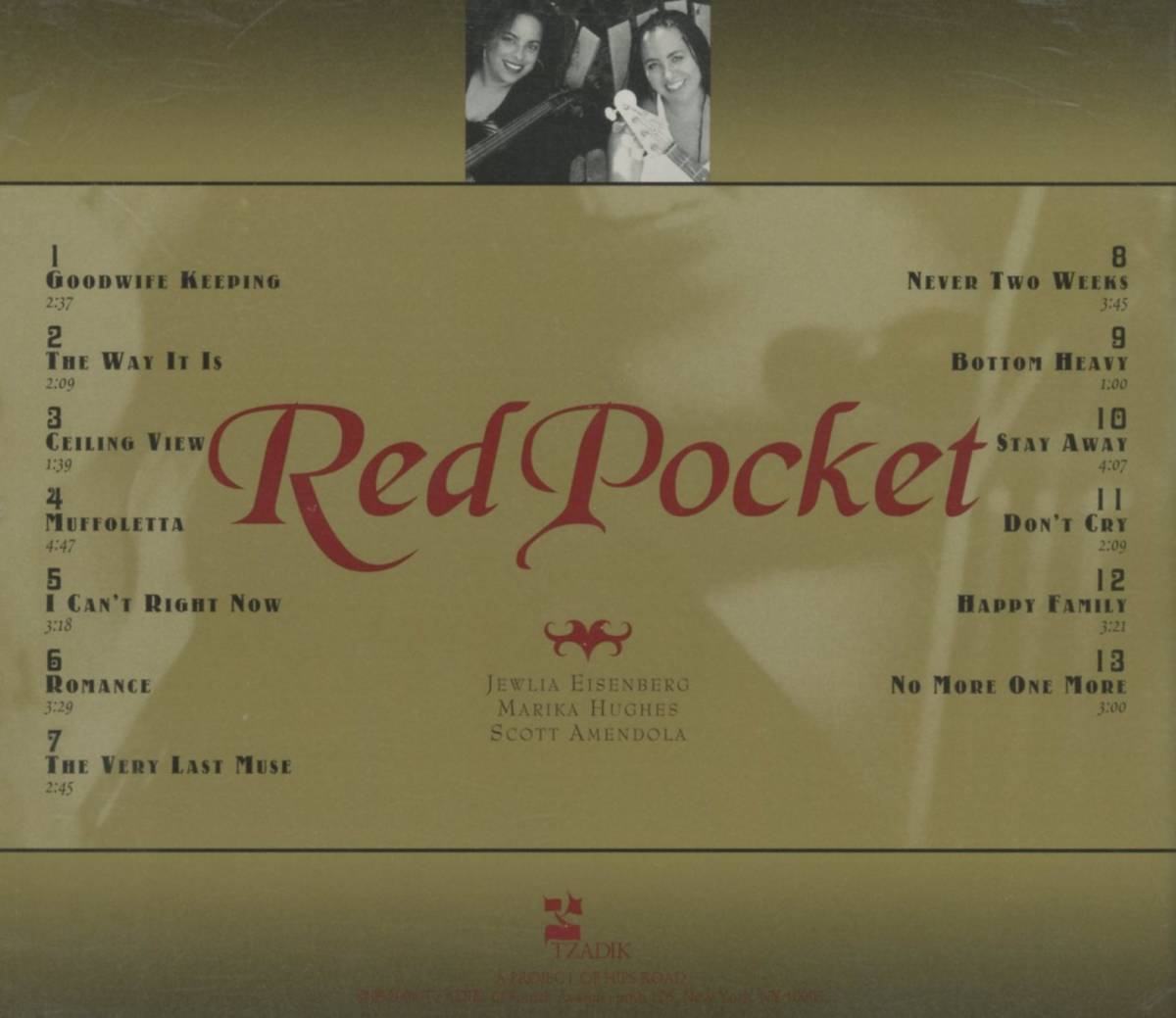 Red Pocket - Thick ; Jewlia Eisenberg, Marika Hughes, Scott Amendola ; Tzadik, John Zorn_画像2