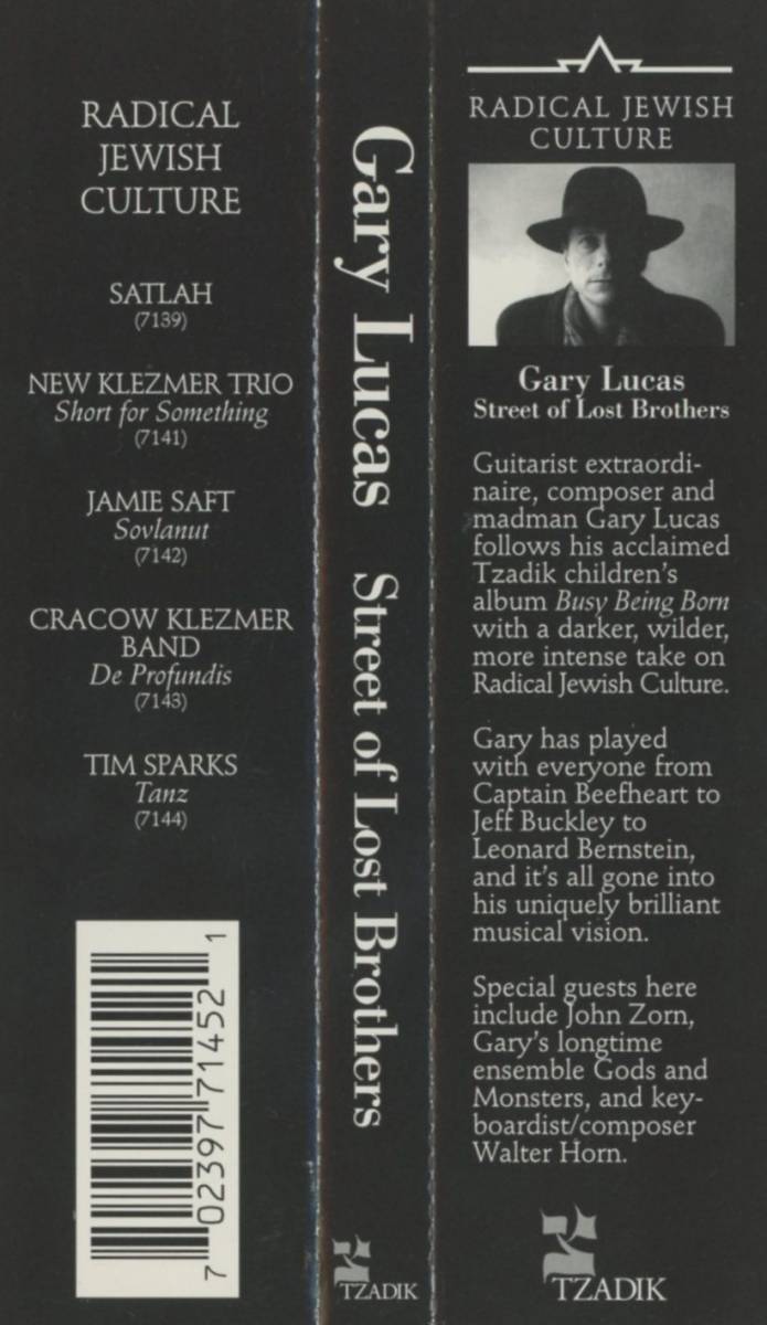 Gary Lucas - Street Of Lost Brothers; John Zorn/Ernie Brooks/Jonathan Kane/Walter Horn/Peter Eng/Aldo Tsang; Tzadikの画像3