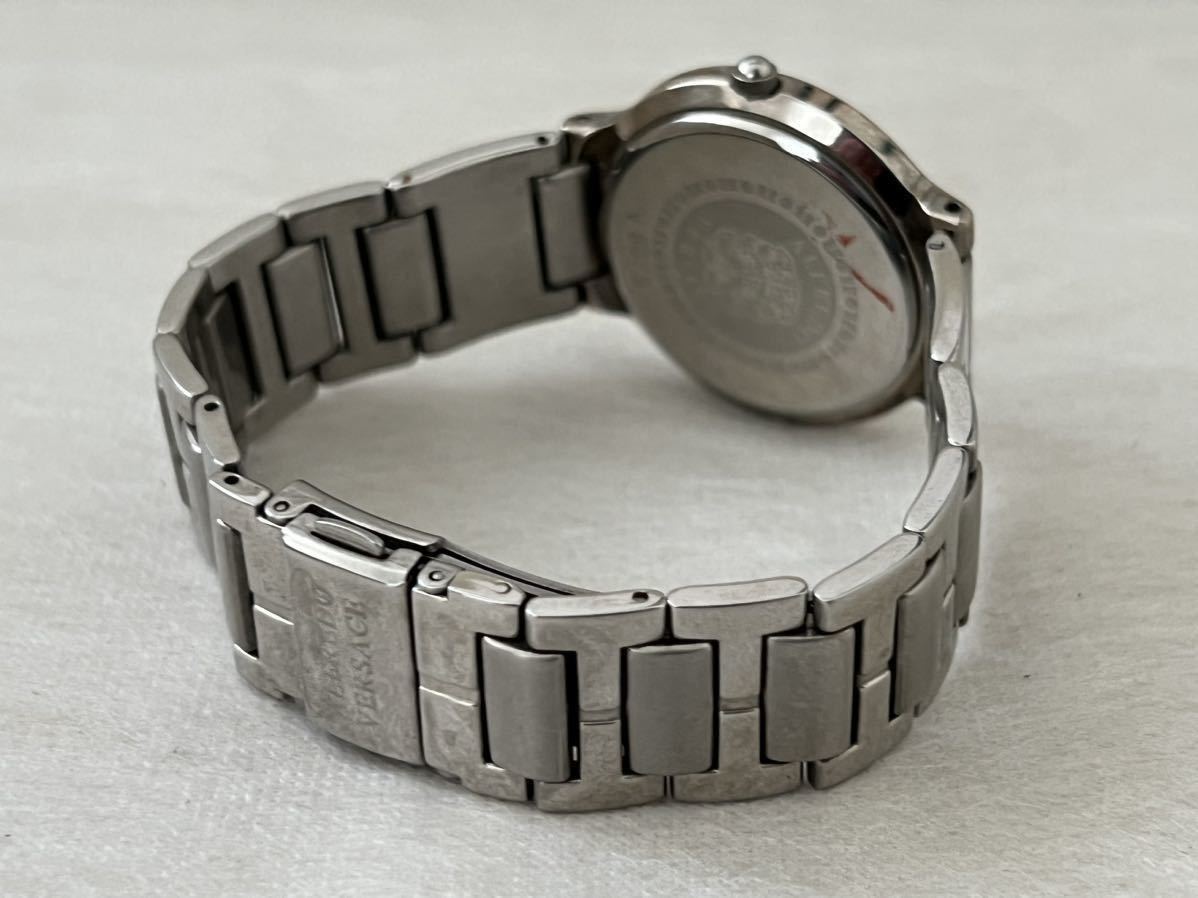 ◯【ALFREDO VERSACE】アルフレッドヴェルサーチV807S カットガラス 腕時計 稼働品 QZ ◯_画像3