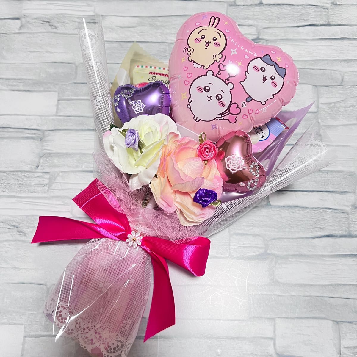 お菓子ブーケ バルーンブーケ ちいかわバルーン 誕生日 発表会 お菓子ブーケ バルーンブーケ ちいかわバルーン 誕生日 発表会