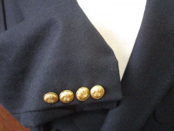 1622 Ralph Lauren ラルフローレン テーラード ジャケット 紺ブレザー 金ボタン ネイビー系/9号 М ブランド ファッション レディース_画像7