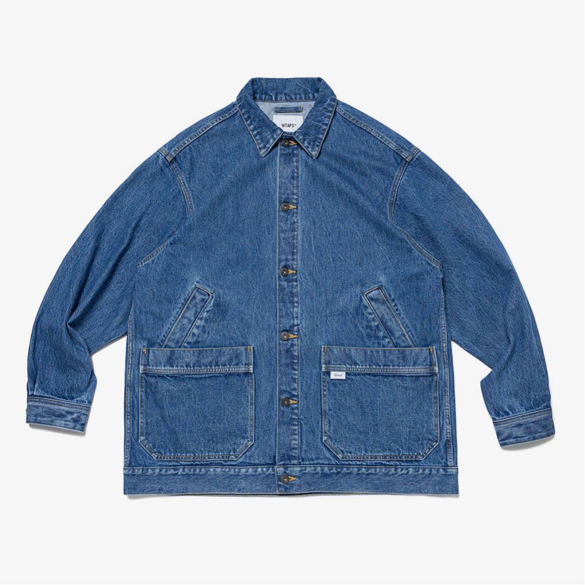 定価55000円 M 新品 23AW WTAPS DADDY /JACKET / COTTON. DENIM デニムジャケット デニムカバーオール 付属品完備 neighborhood cootie_画像1