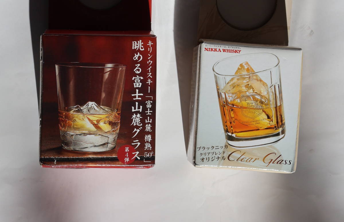 ウイスキーグラス　ショットグラス　KIRIN ウイスキー 眺める富士山麓グラス　NIKKA Clear Glass　各１点　計2点　未使用_画像3