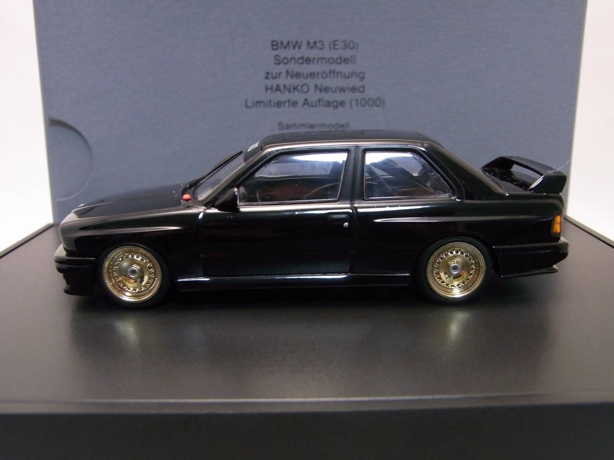 ★ディーラーPKG!★BMW M3 Coupe Black 1/43【E30 HANKO特注!1,000台限定品!】★極美品!★80420393508★クーペ 3シリーズ 3er_画像3