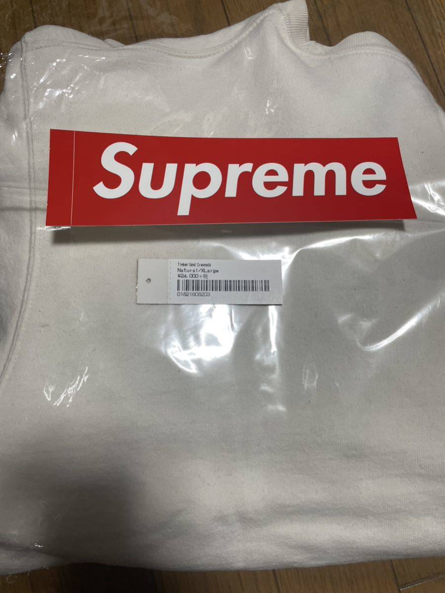 Supreme/シュプリーム/Timberland/ティンバーランド◆crewneck/スウェット/トレーナー/スウェット/ホワイト/クリーム/XL_画像6