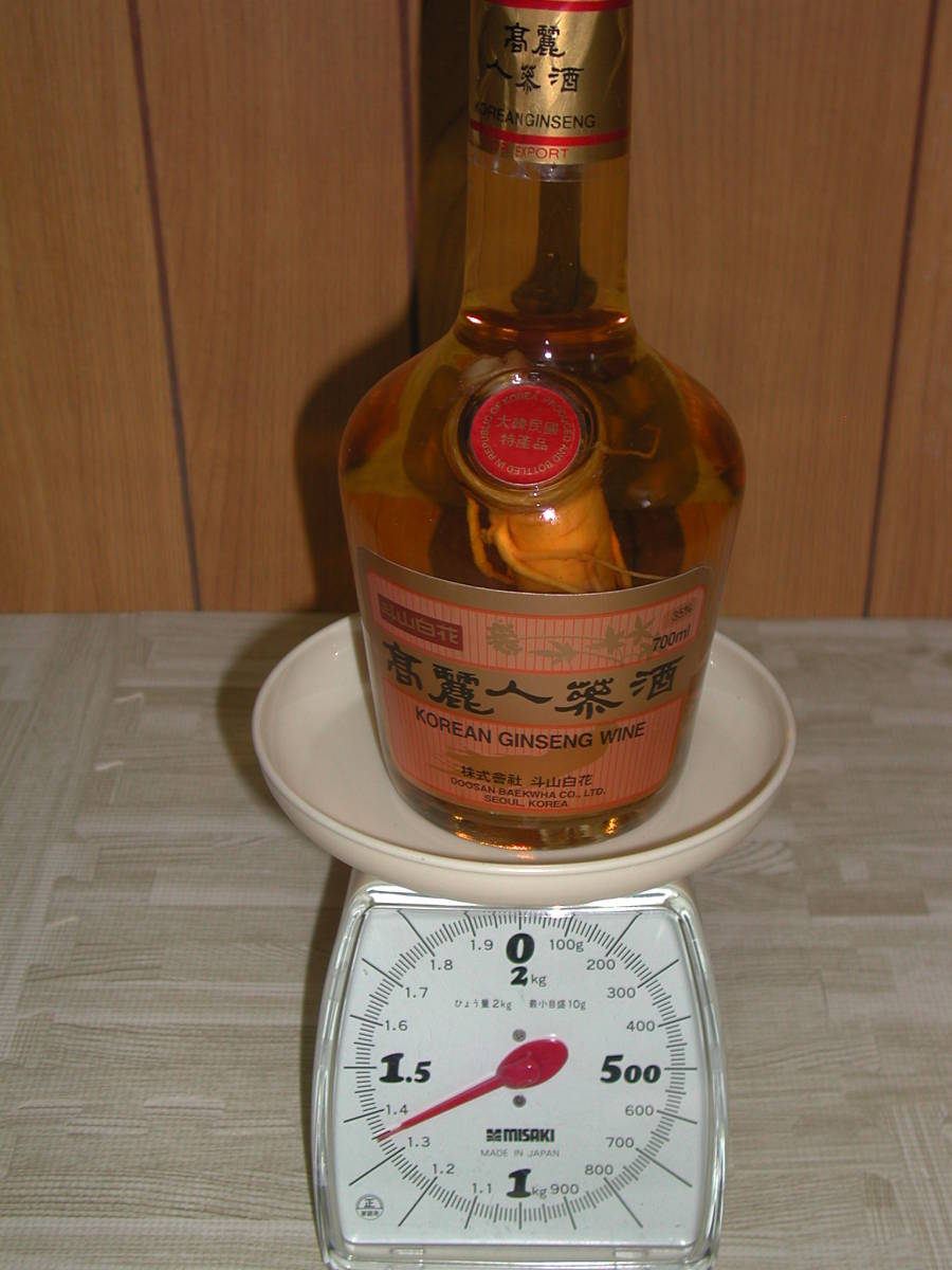 高麗人参酒 未開栓【古酒】斗山白花 KOREAN GINSENG WINE 700ml 高麗人参酒 未開栓【古酒】斗山白花 KOREAN GINSENG WINE 700ml