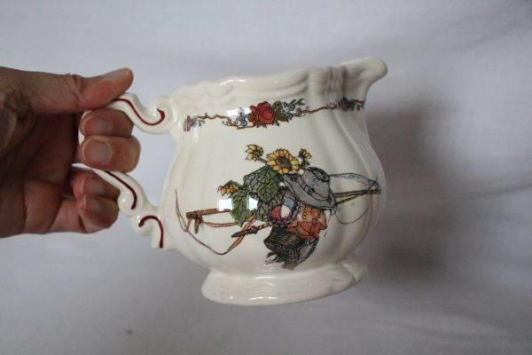 フランス アンティーク サルグミンヌ OBERNAI 古い陶器のクリーマー 美品_画像7