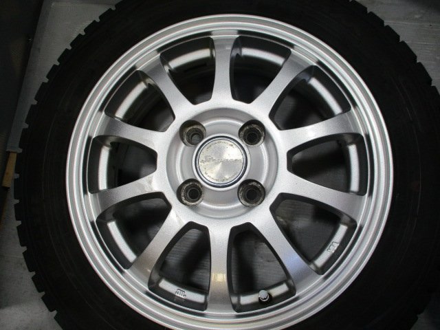 BN58 中古ホイールセット 155/65R14 ×4.5J アルミ バリ溝 冬4本価格！2020年製 DUNLOP WM02 ラパン N-BOX N-ONE 条件付き送料無料_画像4