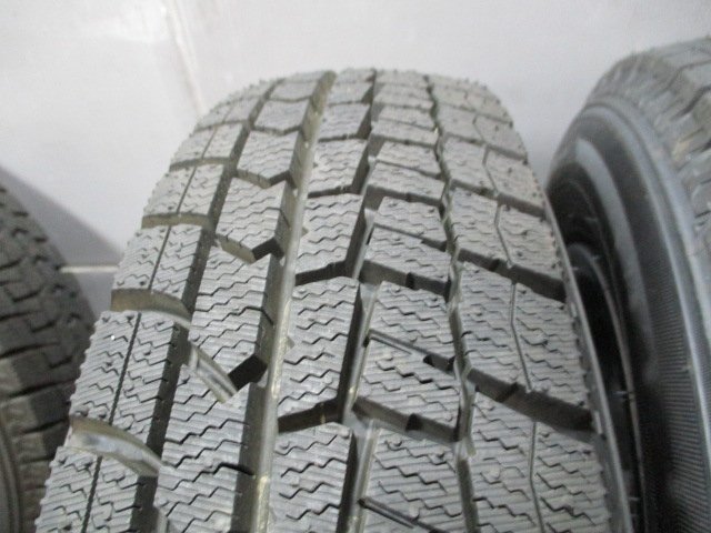 BN377 中古スタッドレス 145/80R13 ×4.00 +42 アルミ イボ付き 冬4本セット！DUNLOP WM02 2020年製 法人宛/営業所止め送料無料 タント_画像6