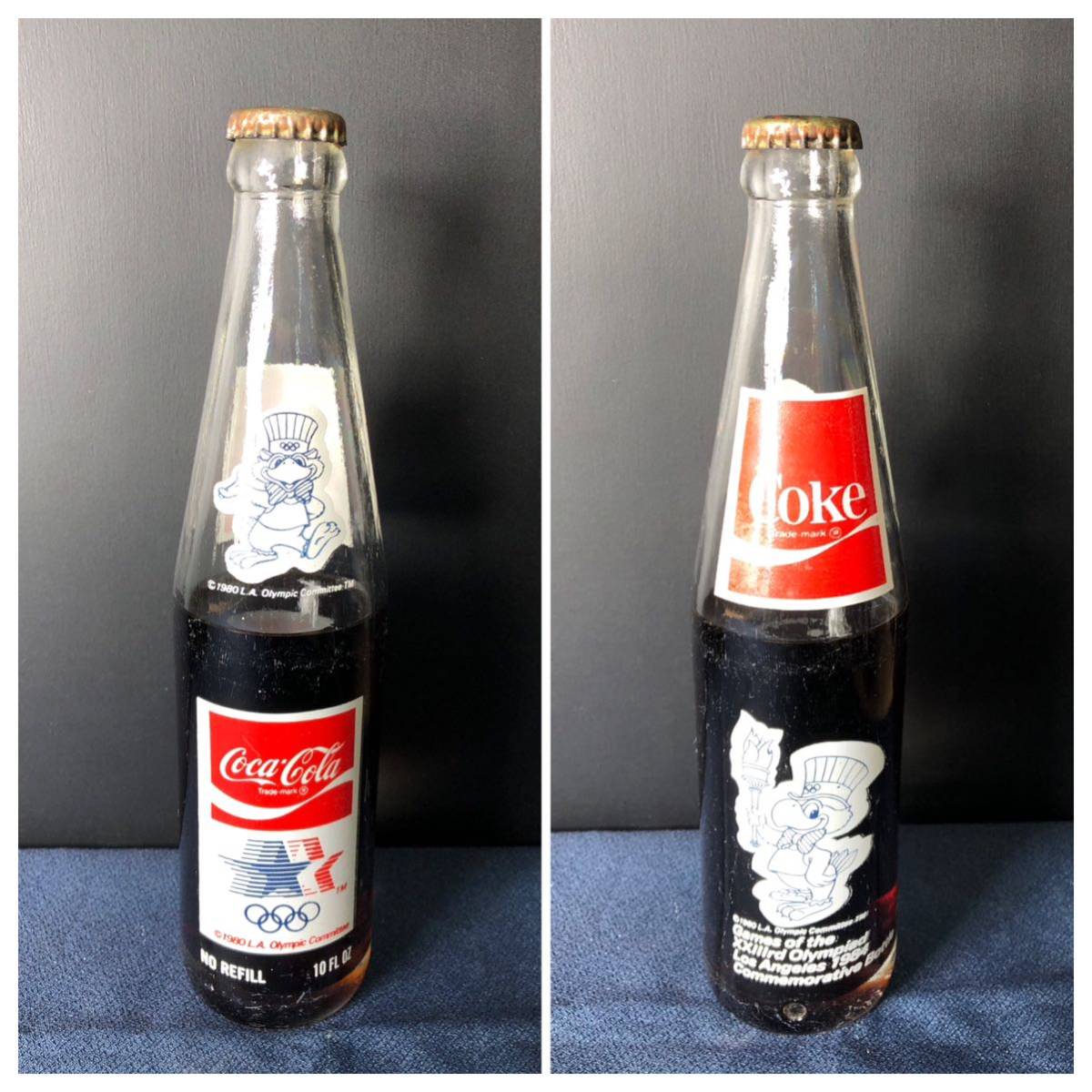 未開栓 レトロ瓶 コカ・コーラ 5本まとめて Coca Cola ロサンゼルスオリンピック アメフトチャンピオンシップ 記念ボトル_画像3