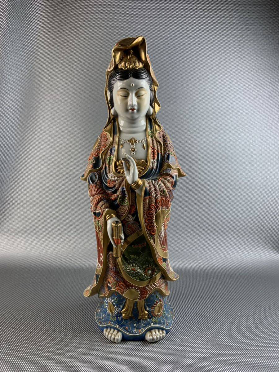 メーカー直売】 九谷焼 仏教美術 14号菩薩観音 仏像 盛 工芸品 - www