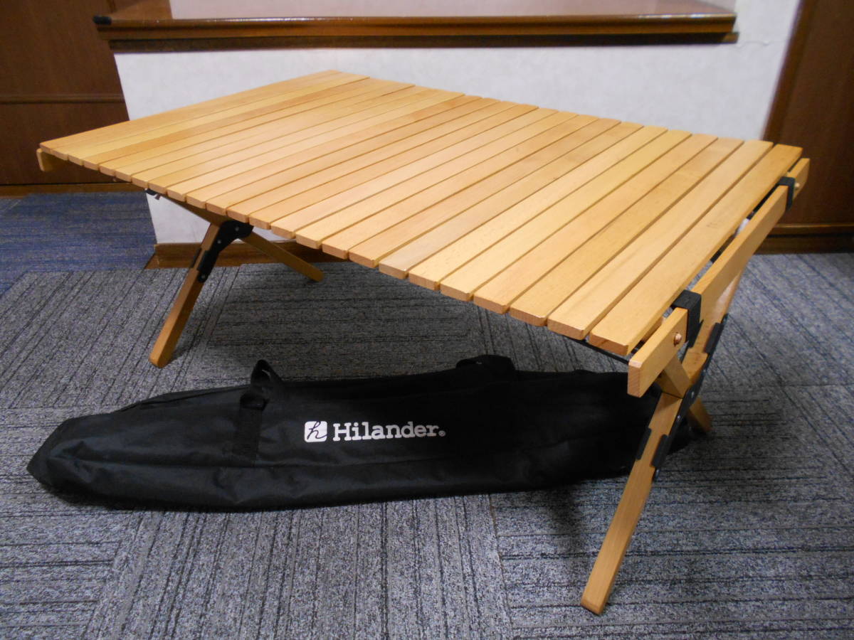 ■ハイランダー ウッド ロール トップ テーブル ９０ 木製 天然木 ブナ材 ロースタイル Hilander 検/バイヤー _画像1