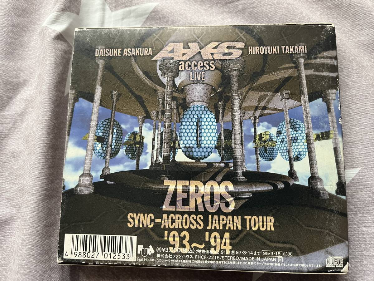 1円開始【送料負担】access LIVE ZEROS SYNC-ACROSS JAPANTOUR '93～'94_画像5