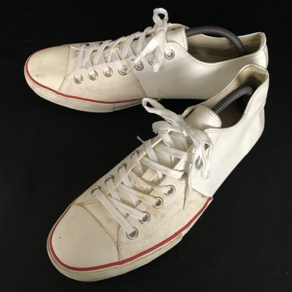 ミハラヤスヒロ/MIHARA YASUHIRO★レザー×キャンバス スニーカー【27.5/白/WHITE】sneakers/Shoes/trainers◆pQ-319