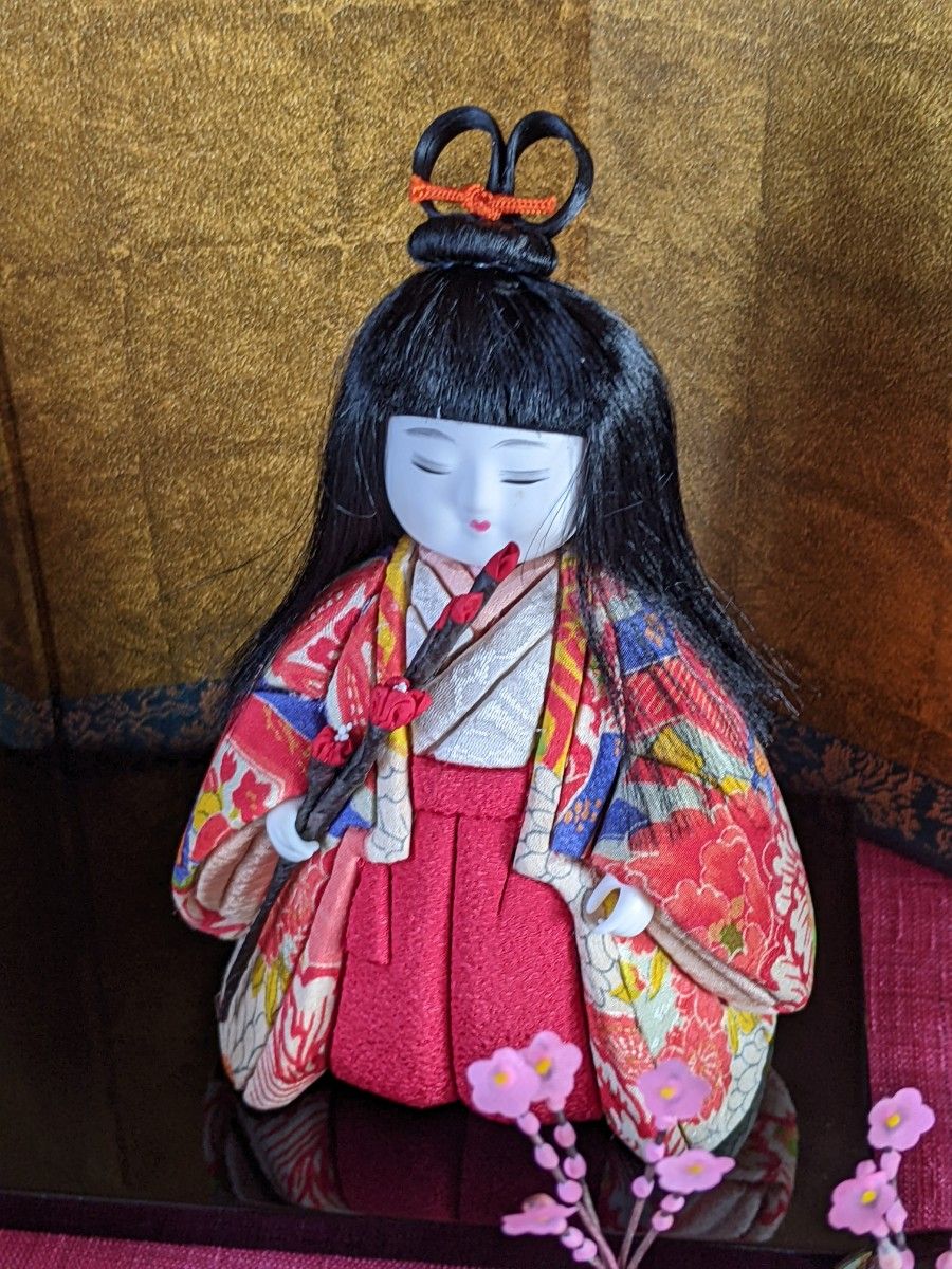 雛人形 日本人形 古ちりめん 木目込人形 紅梅 白梅 竹京 一式 雛人形 日本人形 古ちりめん 木目込人形 紅梅 白梅 竹京 一式