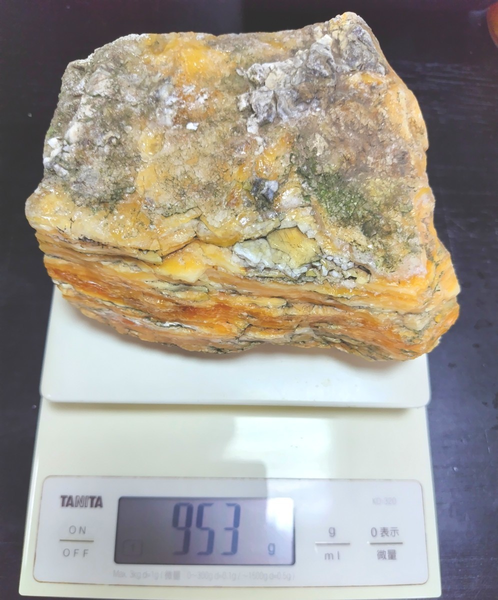 蛍光オパール 北海道 然別 国産鉱物 953グラム