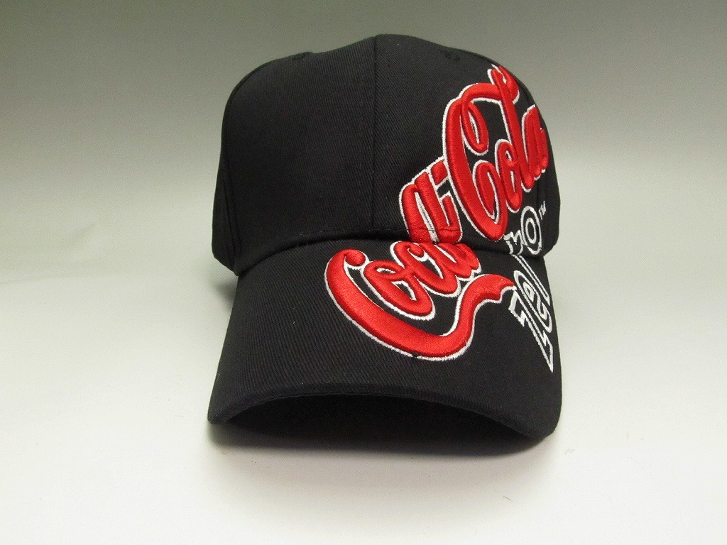 新品 コカコーラ 立体刺繍 帽子 キャップ /205/ 野球帽 ゴルフキャップ 立体刺繍 超３D 黒_画像6