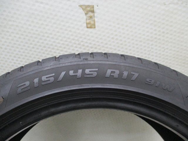 送料無料!! 215-45R17 8.5分山 ピレリ ドラゴンスポーツ 2021年製 中古タイヤ1本(GM-7218）_画像5