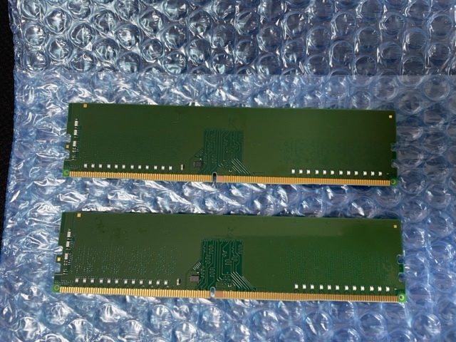 Kingston16GB KVR32N22S8/８=2枚 64-bit (8GB) DDR4-3200 CL22 SDRAM デスクトップPC用 メモリ 288pin_画像2