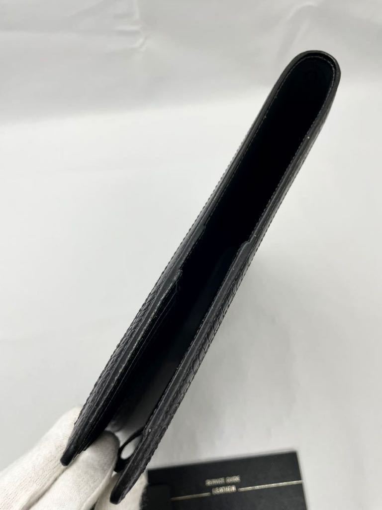 未使用品 モンブラン ノートカバー クロコ型押し A5サイズ メンズ システム手帳 手帳カバー ボールペン マイスターシュテュック ボールペンの画像7
