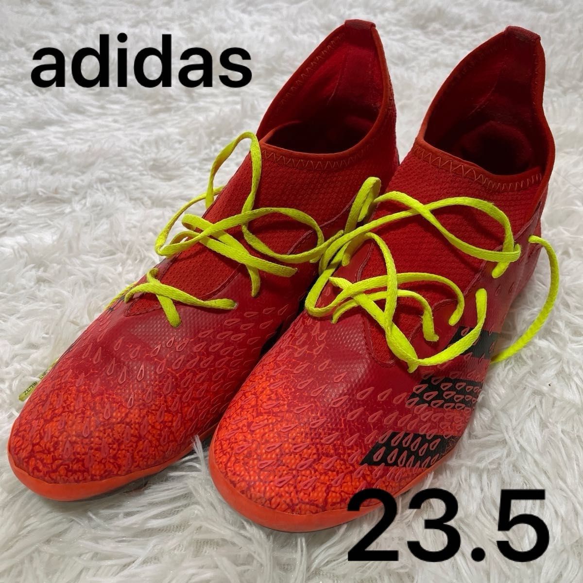 ★ adidas ★ アディダス スパイク フットサル サッカー 赤 オレンジ 23.5cm