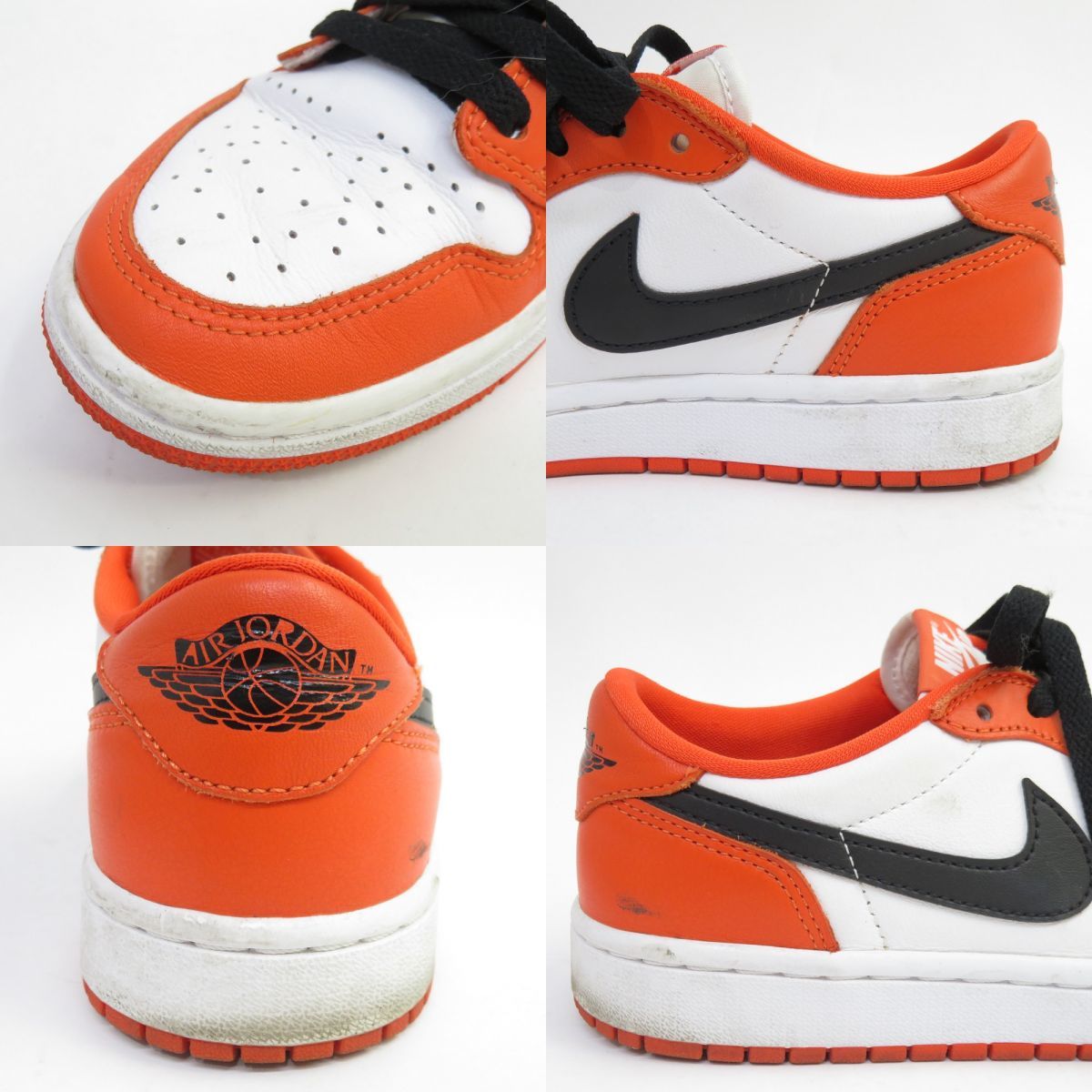 153 NIKE ナイキ WMNS AIR JORDAN 1 LOW OG ウィメンズ エアジョーダン 1 ロー CZ0775-801 US7.5/24.5cm 箱無 ※中古現状品_画像6