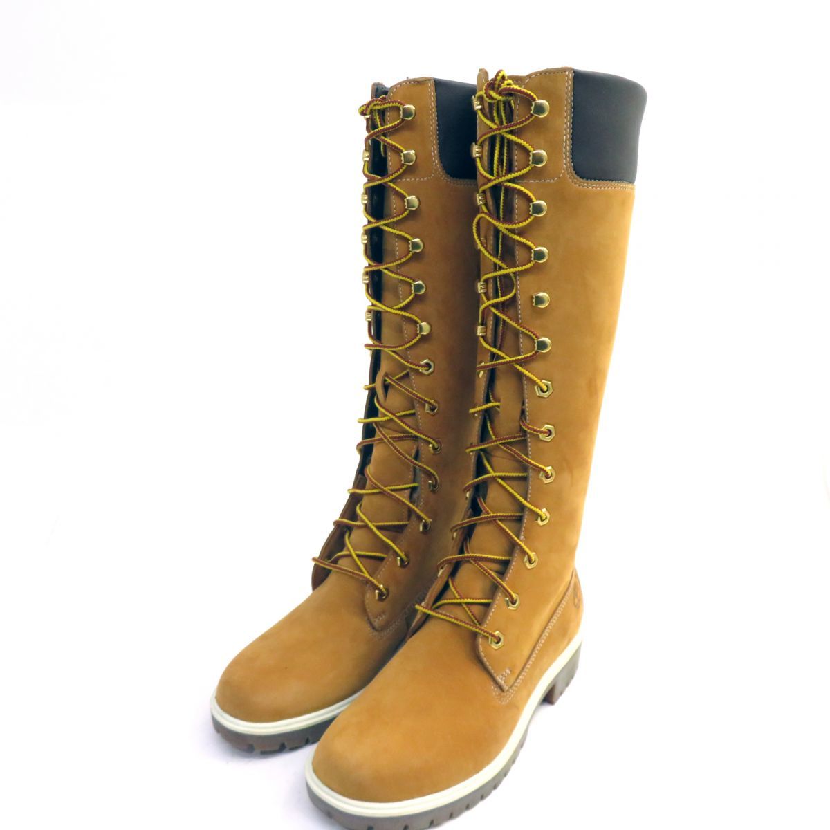 157 Timberland(ティンバーランド) レースアップ ロングブーツ 23345 サイズ：6M/約23cm 箱無 ※中古美品_画像1