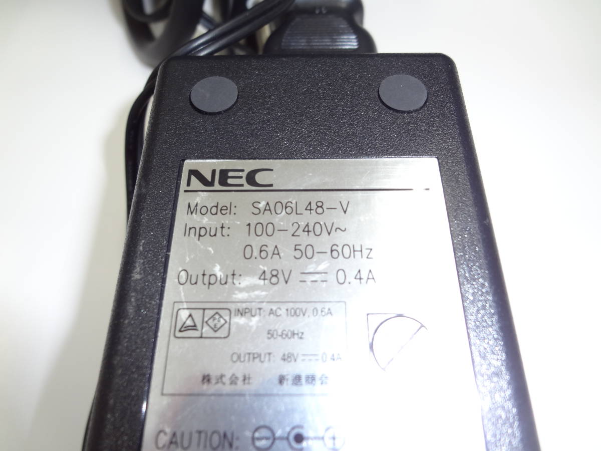 複数在庫　NEC　ACアダプタ　SA06L48-V 48V 0.4A　電源ケーブル付き　中古動作品_画像2