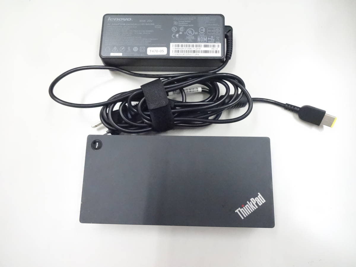 残り僅か　Lenovo　ThinkPad　USB-C　Dock Gen2　LDC-G2　角形 90W ACアダプタ付き　中古動作品_画像1