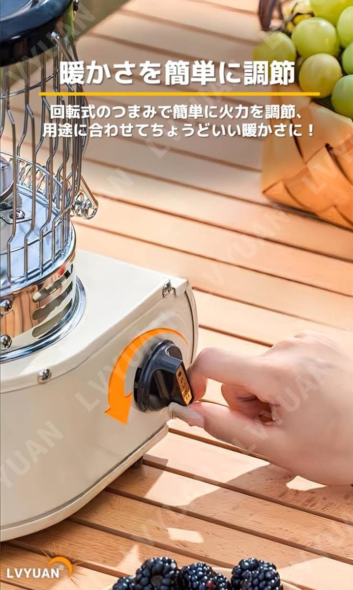 新品 ガスヒーター ストーブ 小型 1台2役 2.5kw カセットガスボンベ式 アウトドアヒーター ヒーター ポータブルヒーターキャンプ Yinleader_画像7