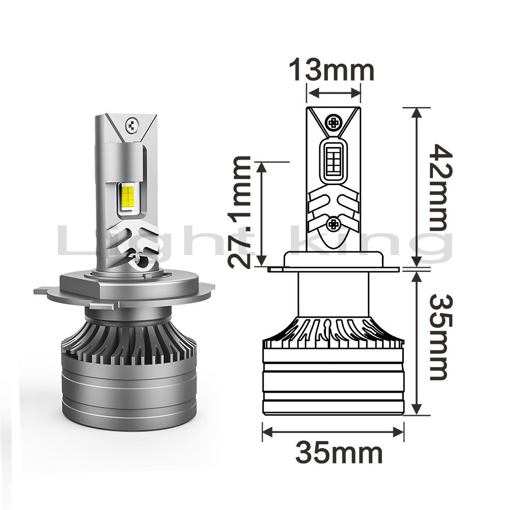 リアル超爆光 世界最強クラス 200W 64500LM スーパーLED H4 Hi Lo 最新改良モデル ダブル銅チューブ ヘッドライト 2個分 送料無料 1年保証_画像5