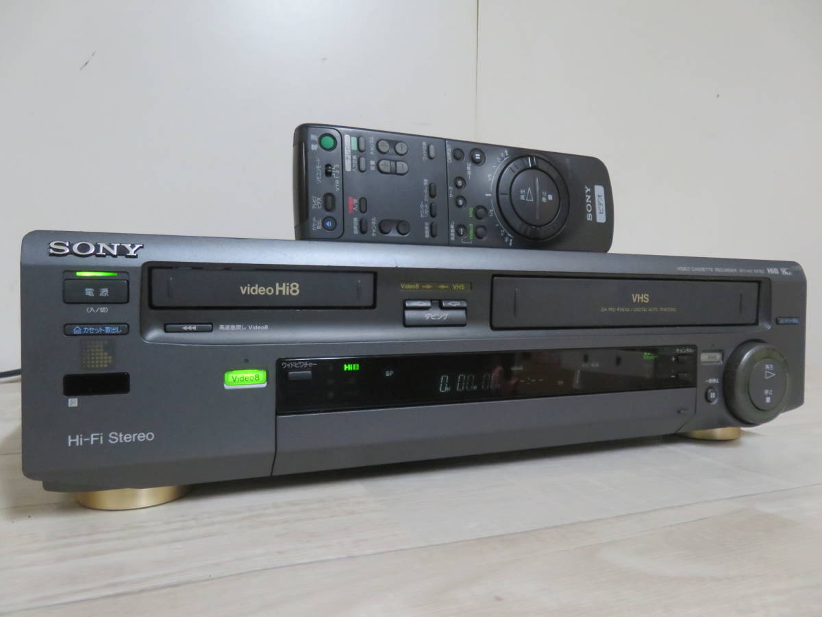SONY ソニー WV-H3 Hi8/VHS ビデオデッキ リモコン/電源コード付き _画像2