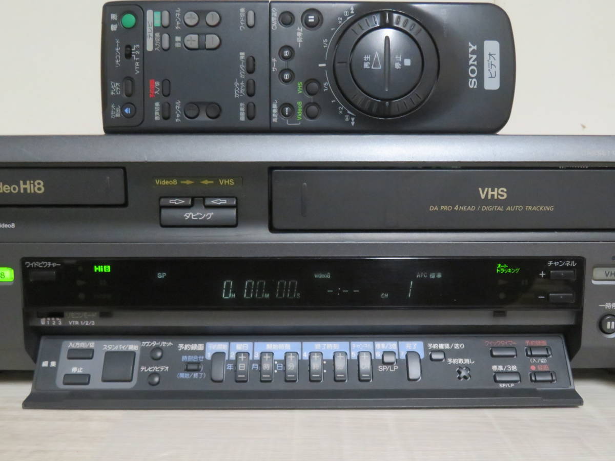 SONY ソニー WV-H3 Hi8/VHS ビデオデッキ リモコン/電源コード付き _画像4