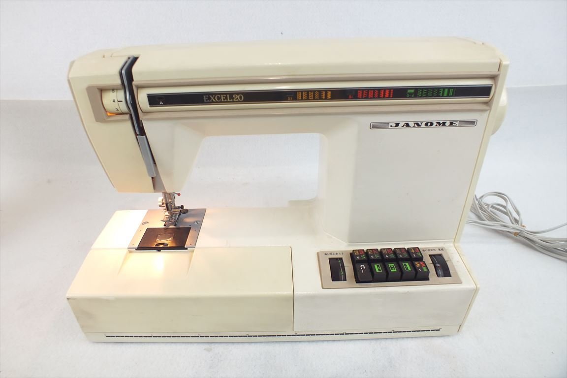 ☆ JANOME ジャノメ EXCEL20 MODEL627 ミシン ハードケース付き 中古 現状品 231107B9111_画像2