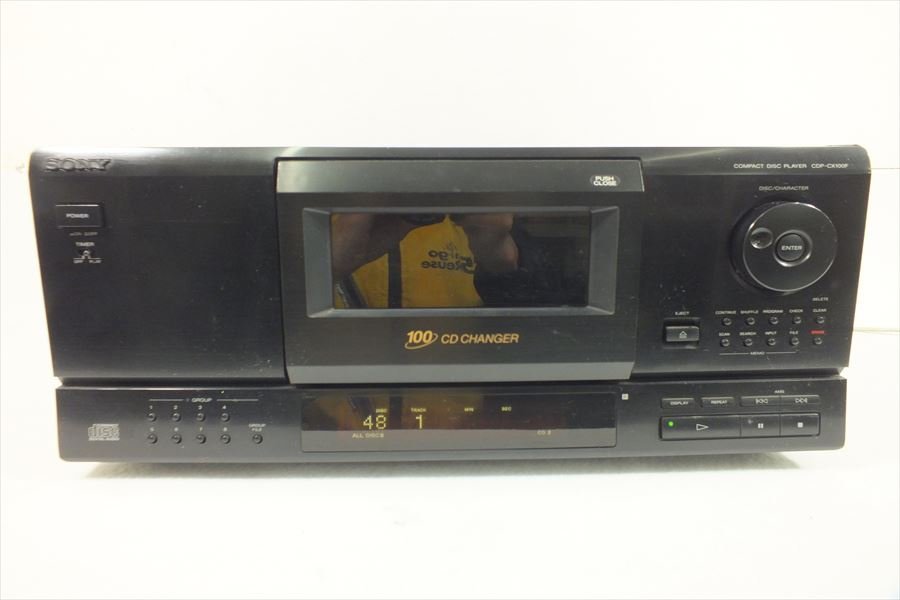 □ SONY ソニー CDP-CX100F CDプレーヤー リモコン有り 音出し確認済 中古 現状品 231106G6294_画像2
