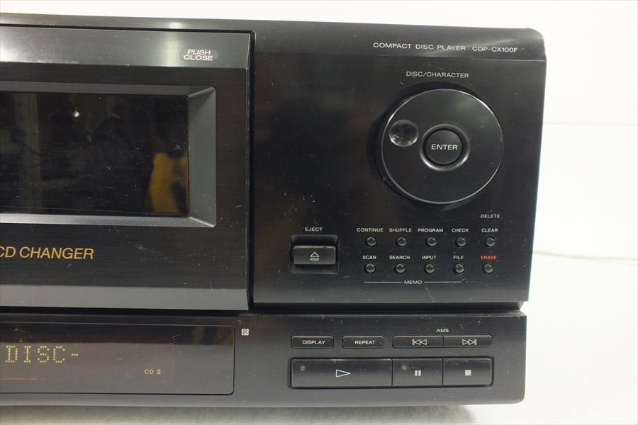 □ SONY ソニー CDP-CX100F CDプレーヤー リモコン有り 音出し確認済 中古 現状品 231106G6294_画像6